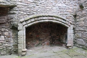 The stables had a large fireplace as they were once the castle kitchen