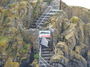 The stairs up to the fort