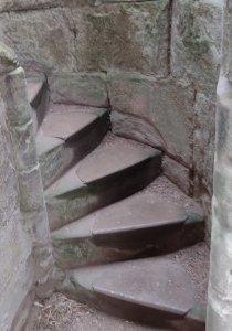 Spiral staircase...of course! But these don't lead anywhere anymore