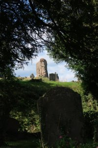 The castle viewed from the churchyard