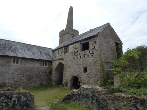 One of the priory barns, once used as a dovecote