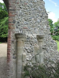 Old columns in walls
