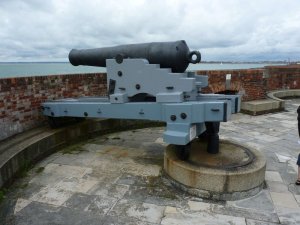 One of the gun platforms