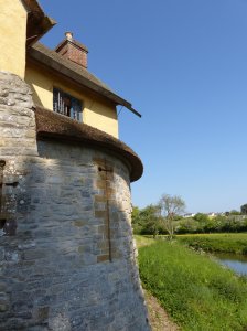 Remains of the gatehouse tower, now part of the house