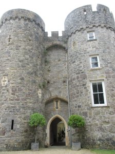 The gatehouse consisting of two of the original towers. 
