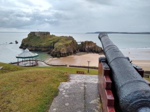 View from the castle to St Catherines Fort (see our review)