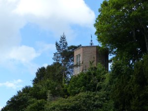 View up to the summerhouse