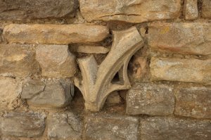 Decorative stone embedded in the walls