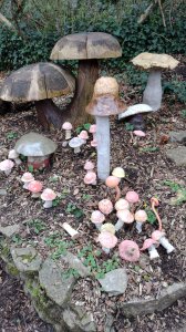 Some wood carvings at the wildlife park