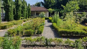 The reconstructed Roman garden at the museum