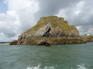 The ferry journey takes you around the back of St Catherine's Fort, situated on an island at Tenby