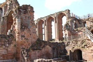The back wall of the great hall