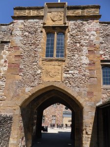 Close-up of gatehouse