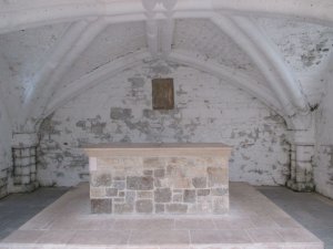 The altar in the crypt