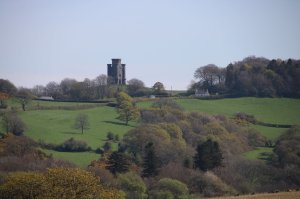 View of the tower from the Botanic Garden of Wales