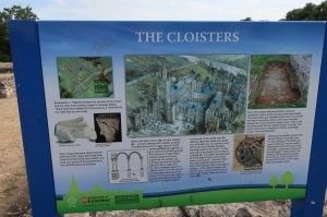 Info board on the cloisters