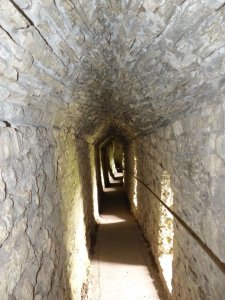 The vaulted passage leading to the cave