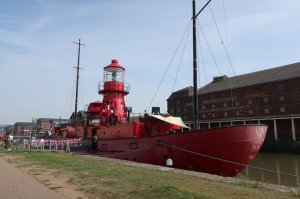 The Sula, a lightship in situated in the wharf in front of the priory. There are tours available on certain days of the year.