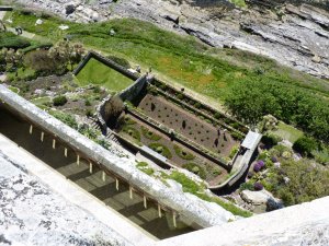 The view of the terraced gardens from the balcony