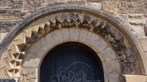 Decorative arch on the church door