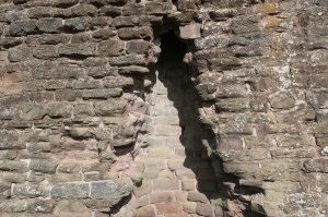 Remains of a fireplace