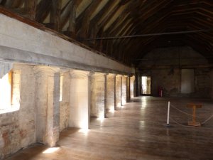 Inside the Scriptorium, the remains of the writing booths