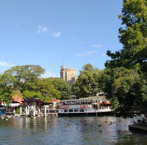 View of the castle across the river