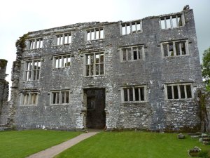 The remains of the grand fortified manor house