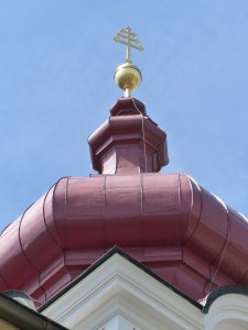  The 'onion dome' spire of the abbey church