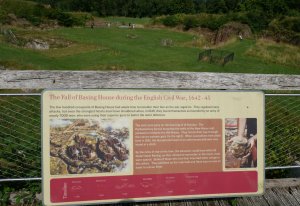 Notice board about the battle at Basing