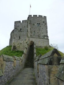 Steps up to the keep