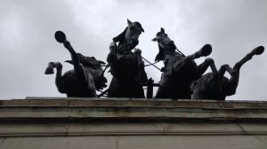 Detail of statue on top of the Wellington Arch