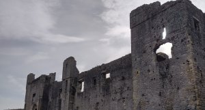 North West Tower and curtain walling linking to the gatehouse