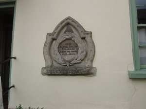 Plaque on the cottage