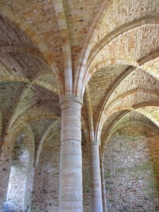 Vaulted ceilings in the east range