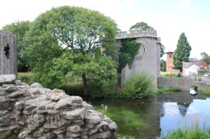 View of gatehouse across the moat