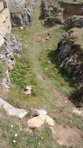 Old rail tracks for supply trains