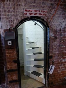 The stairs to the roof