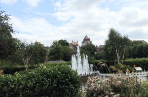View of the castle taken across the town park