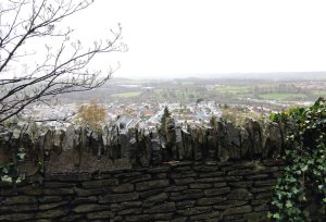 A view over the town from the castle park