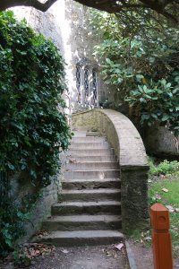 Sweeping stairs to the tower