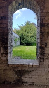Window in the gatehouse passage