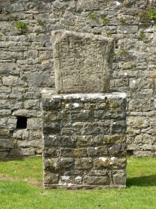 Part of a cross found at the castle