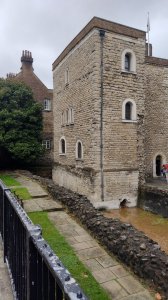 Side view of the moat