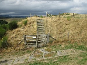 Gate and steps leading to the summit