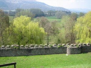 Views beyond the re-built castle wall