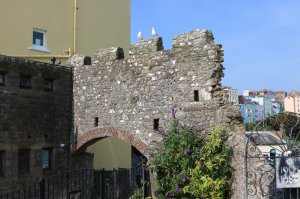 The walls and gateway appraoching the castle