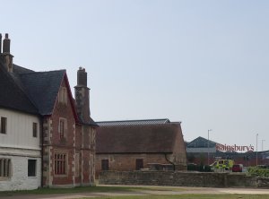 The Medieval priory building and the Victorian farmhouse built onto the side. 