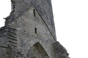 Remains of abbey roof line