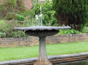 The fountain in the garden